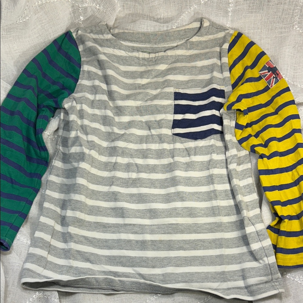 Mini Boden cotton stripe shirt 7-8y
